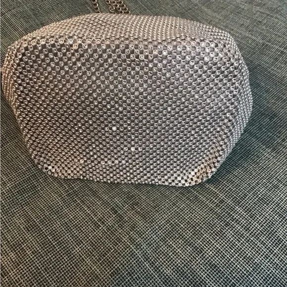 Francesca's Collections Rhinestone Silver Chain Bag. - Picture 5 of 8